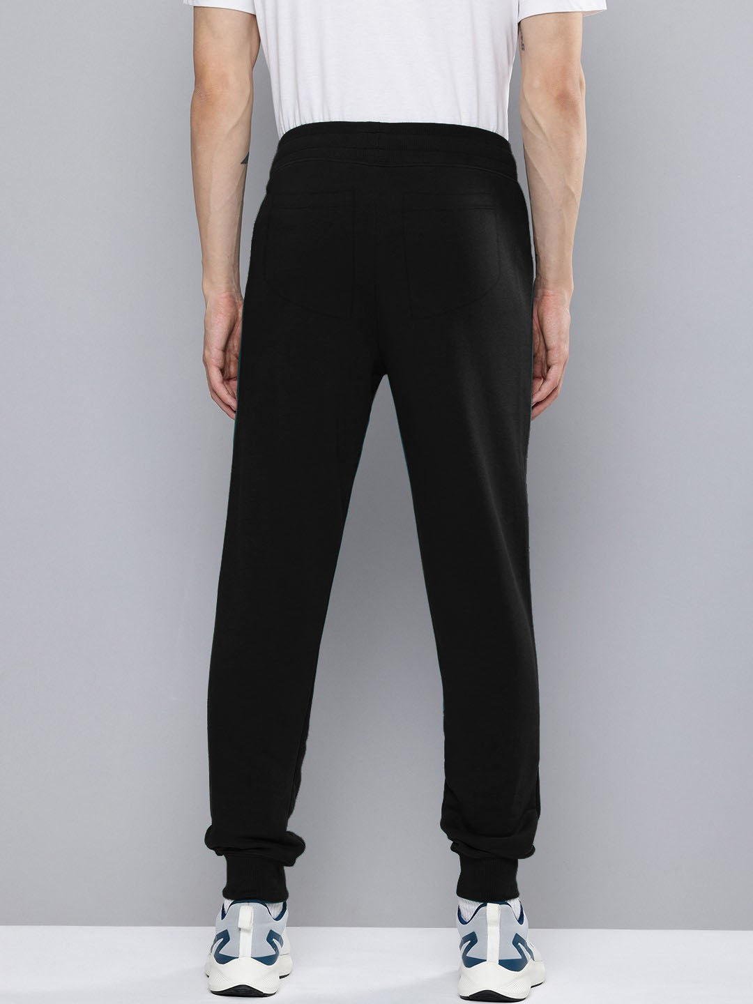 NK Terry Fleece Slim Fit Trouser For Men-Black-BR14308