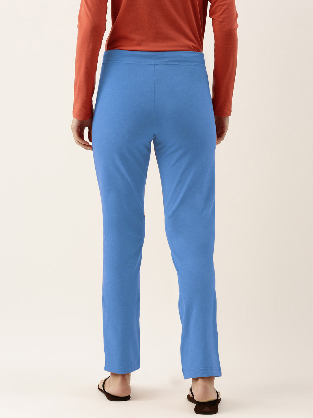 NK Fleece Straight Fit Trouser For Ladies-Light Blue-BR1012