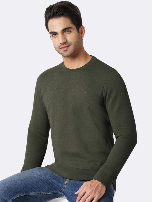 RBK Upgrade Fashion Fleece Funky Style Sweatshirt For Men-Dark Green-BE2402