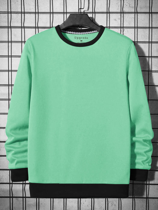 Upgrade Fashion Fleece Funky Style Sweatshirt For Men-Fluorescent Green with Black-BR14463