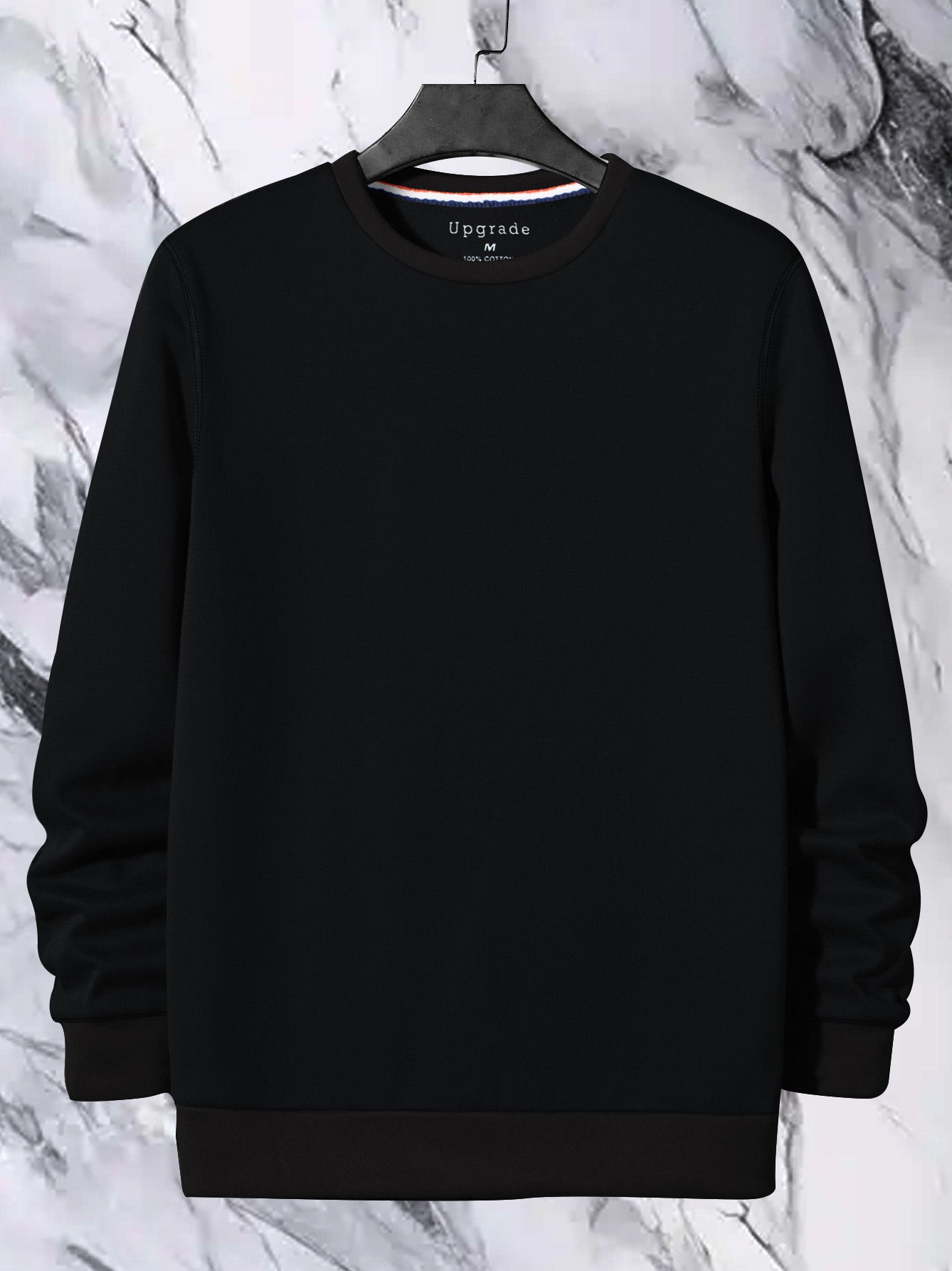 Upgrade Fashion Terry Fleece Funky Style Sweatshirt For Men-Dark Navy with Brown-BR14474