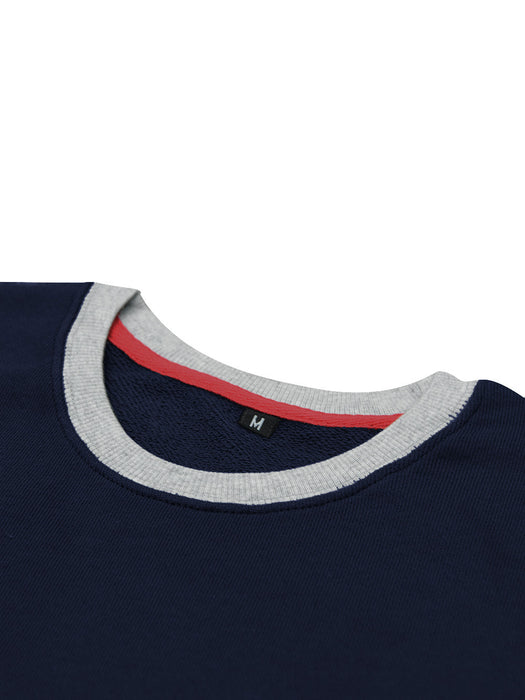 Upgrade Fashion Terry Fleece Funky Style Sweatshirt For Men-Navy with Gery-BR14505