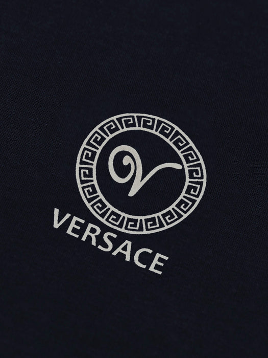 VERSACE Fleece Funky Style Sweatshirt For Men-Navy with Gery-BR14504