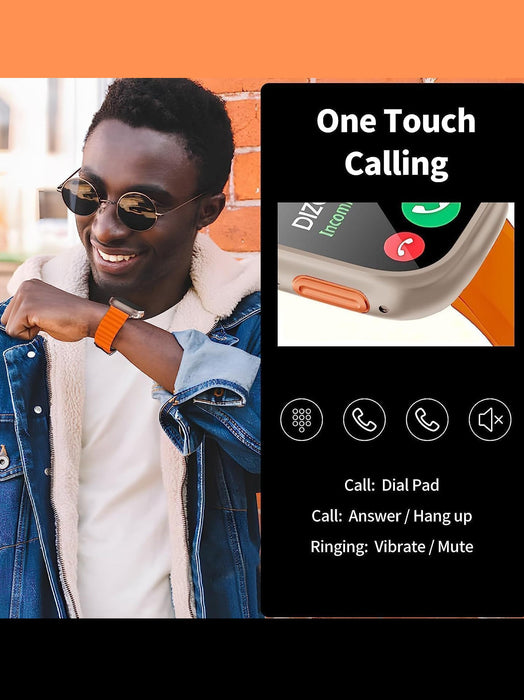 X8 Plus Ultra Smart Watch Series 8 Nfc 2.08 Inch Always-on Display & Wireless Charging 49mm With Wearfit Pro App-Orange-BE1863/BR14032