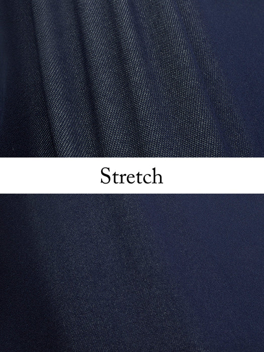 Louis Vicaci Super Stretchy Slim Fit Lycra Denim  Pent For Men-Dark Blue-BR405