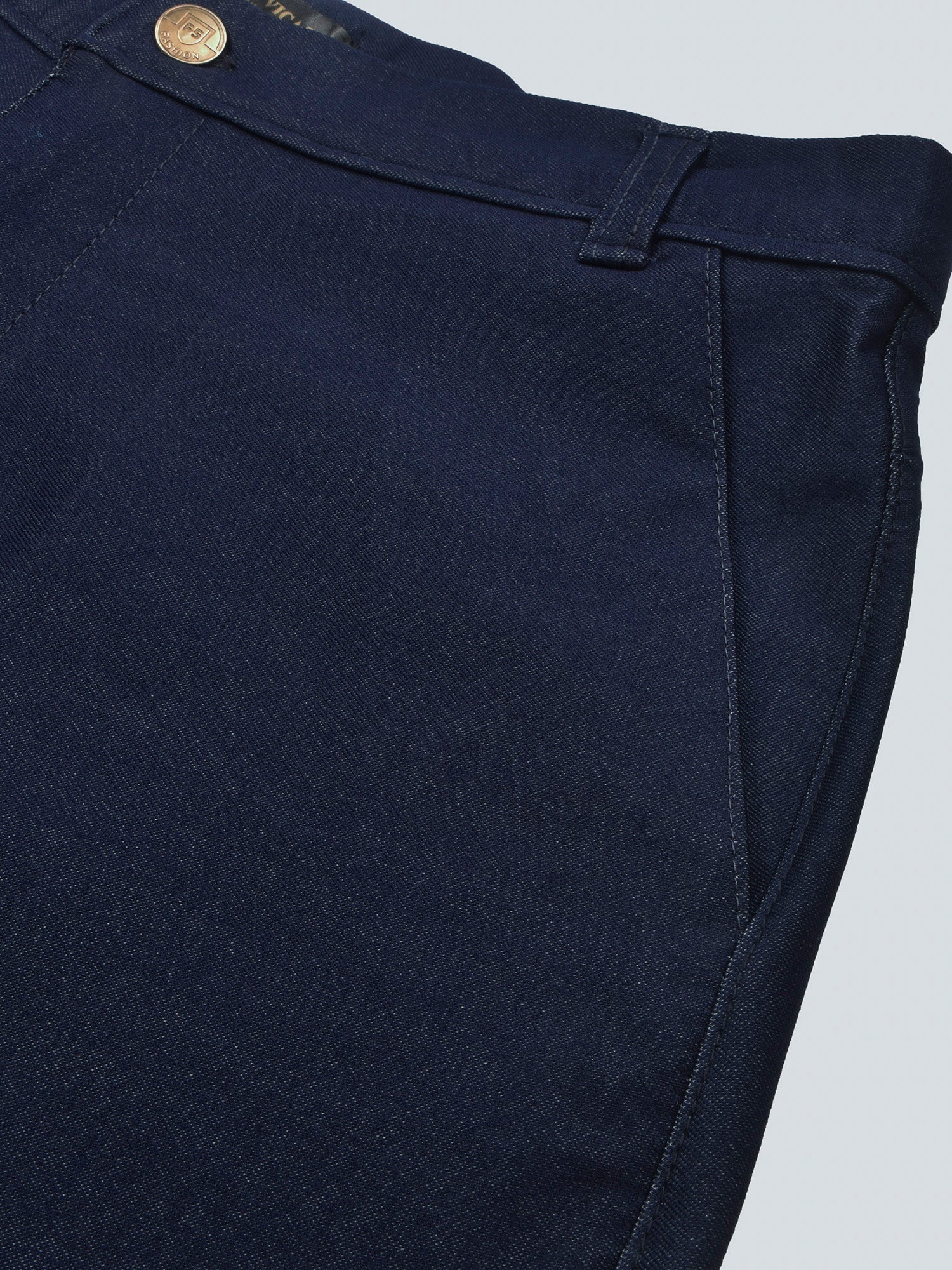 Louis Vicaci Super Stretchy Slim Fit Interlock Denim For Men-Dark Blue-BR405