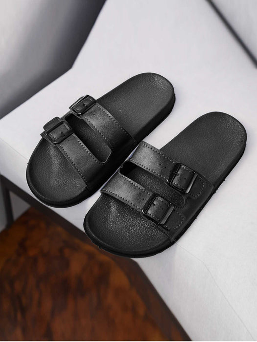 Men Premium Design Formal Slides-Black-RT2079