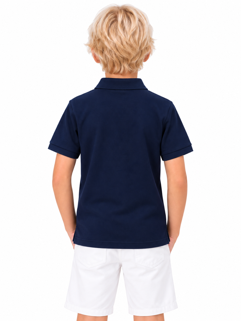 HB Summer P.Q Polo Shirt For Kids dark navy- hb08