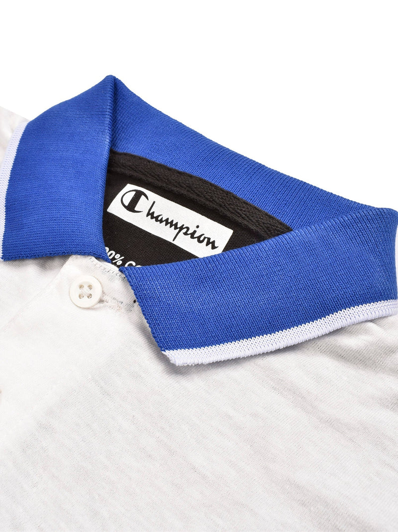 Champion Single Jersey Polo Shirt For Kids-Black with Purple & White-RT2404