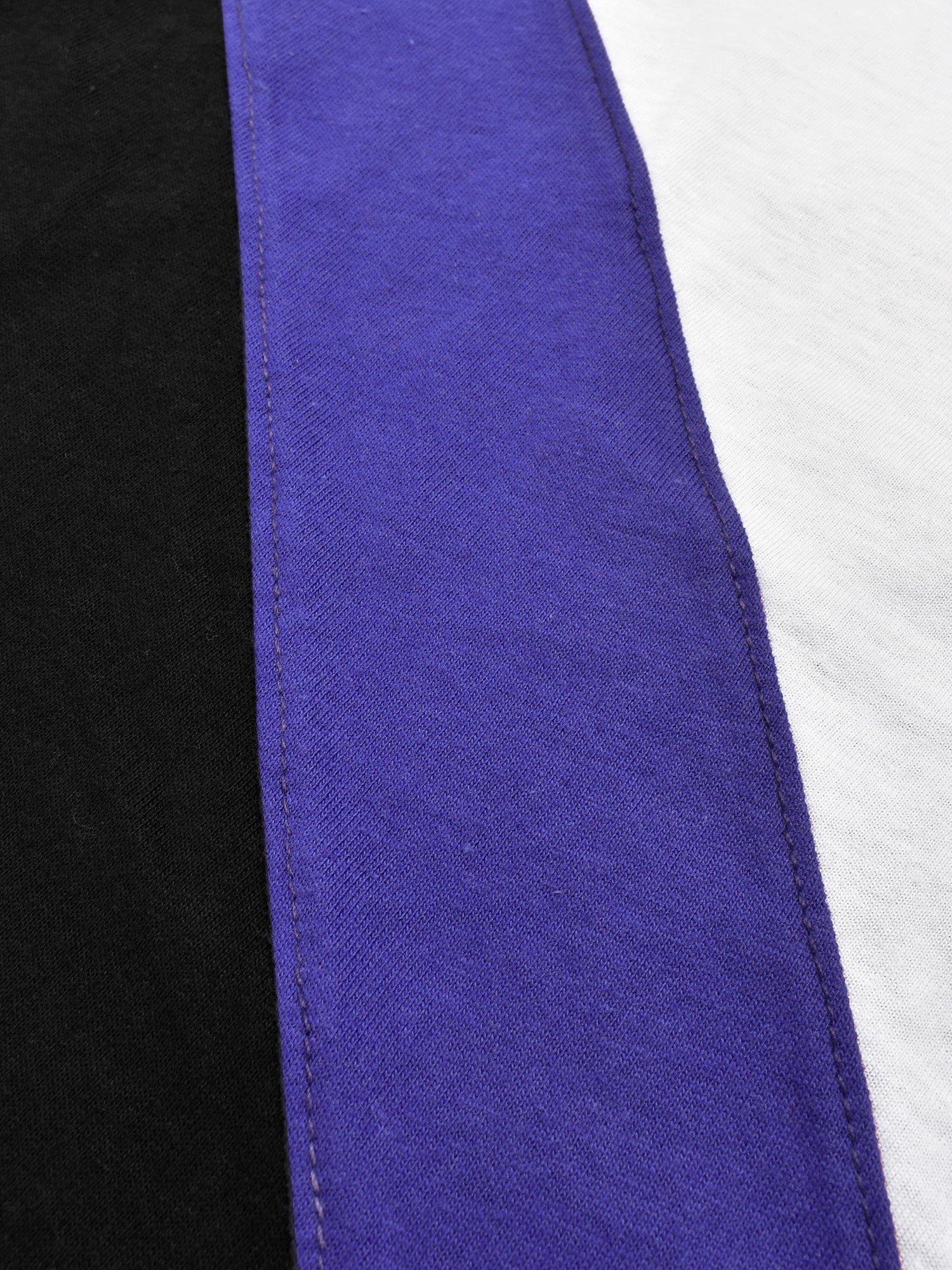 Champion Single Jersey Polo Shirt For Kids-Black with Purple & White-RT2404