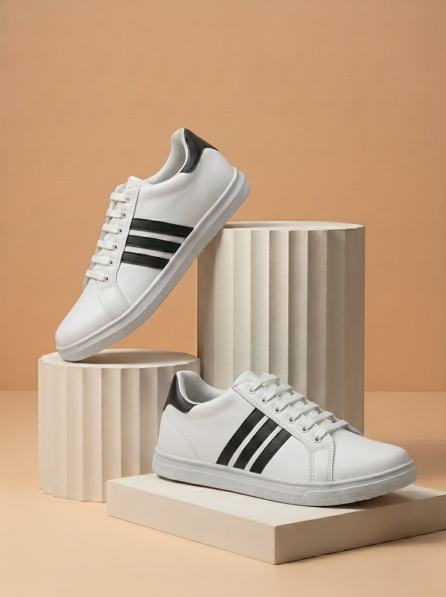 Classic Sneaker Shoes For Men-White-BE0199