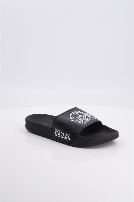 Black Camel Cheetah Style Black Slide