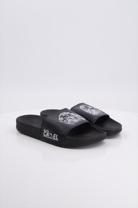 Black Camel Cheetah Style Black Slide