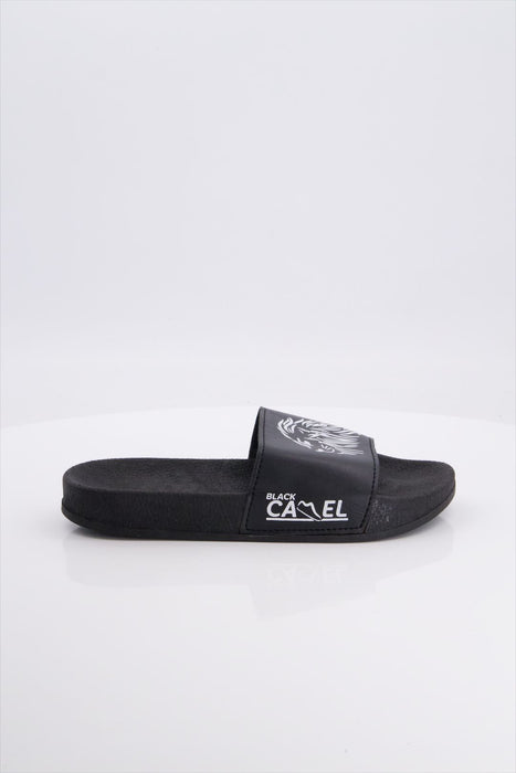 Black Camel Cheetah Style Black Slide