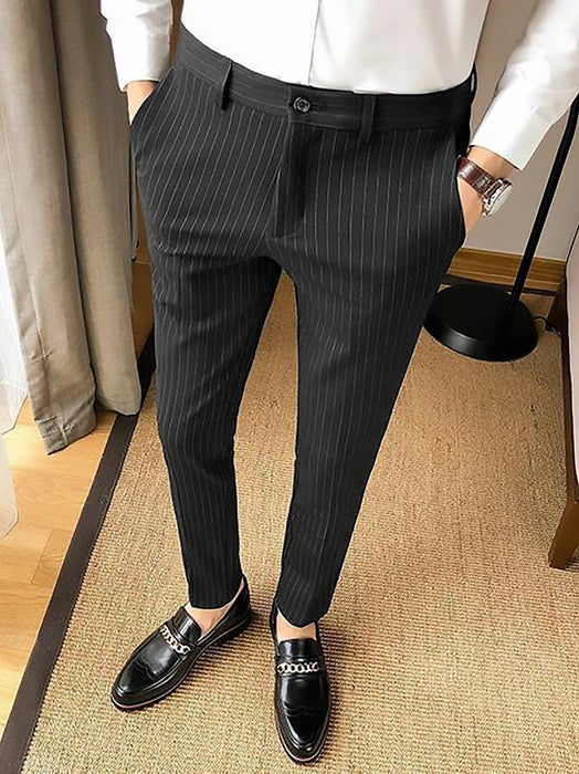 Louis Vicaci Super Stretchy Slim Fit Lycra Pent For Men-Dark Grey-AZ163