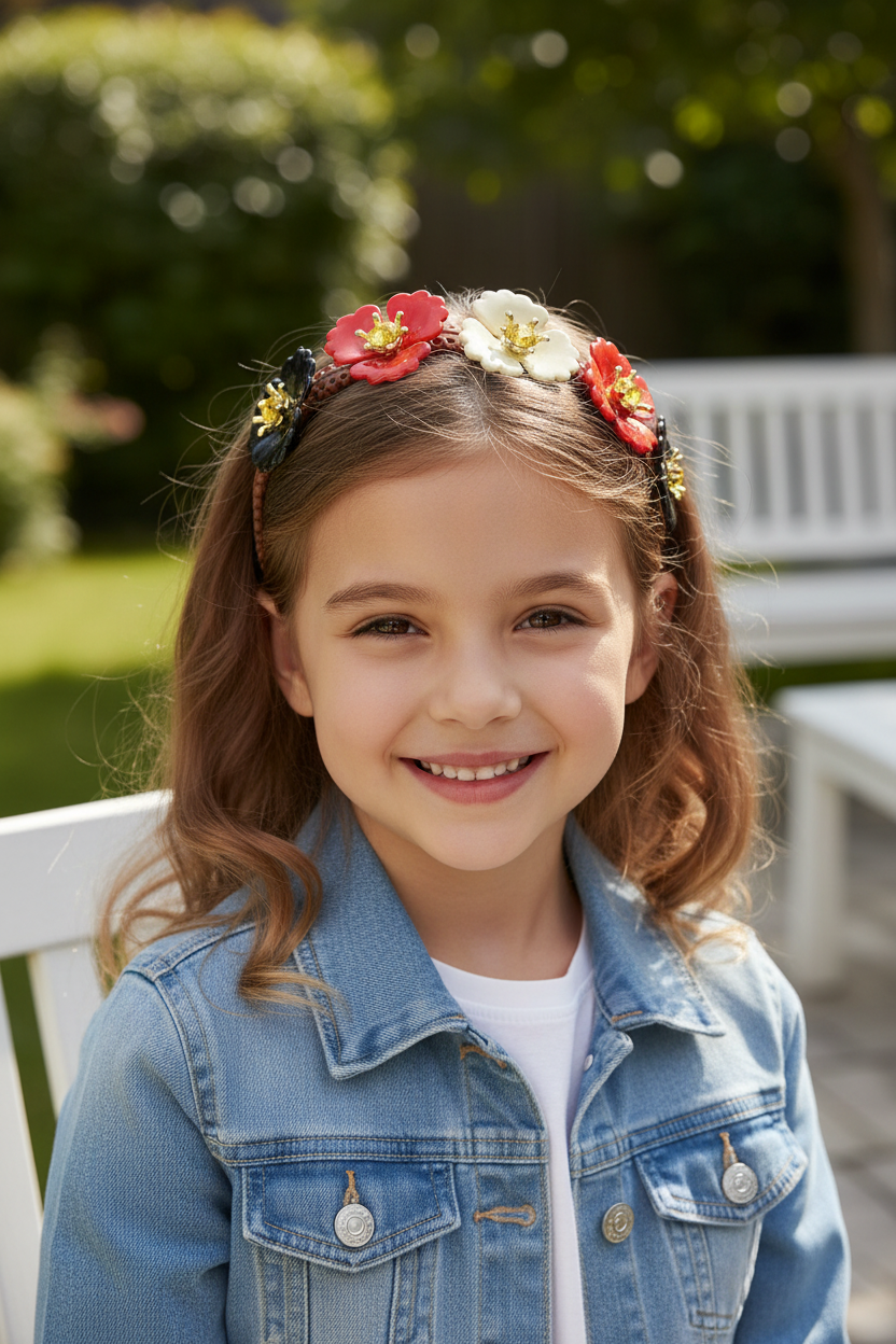 Fashion Fairy Ties Plastic Hair Band For Kids-Assorted-HB1015