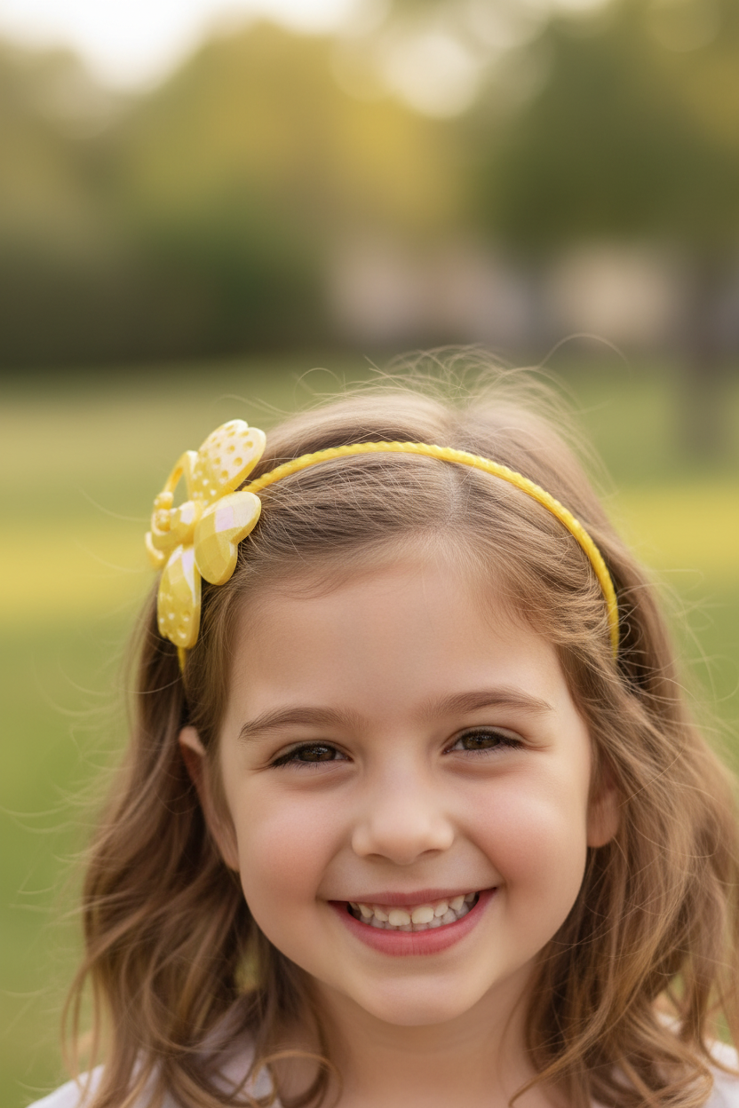 Fashion Fairy Ties Plastic Hair Band For Kids-Assorted-HB1017