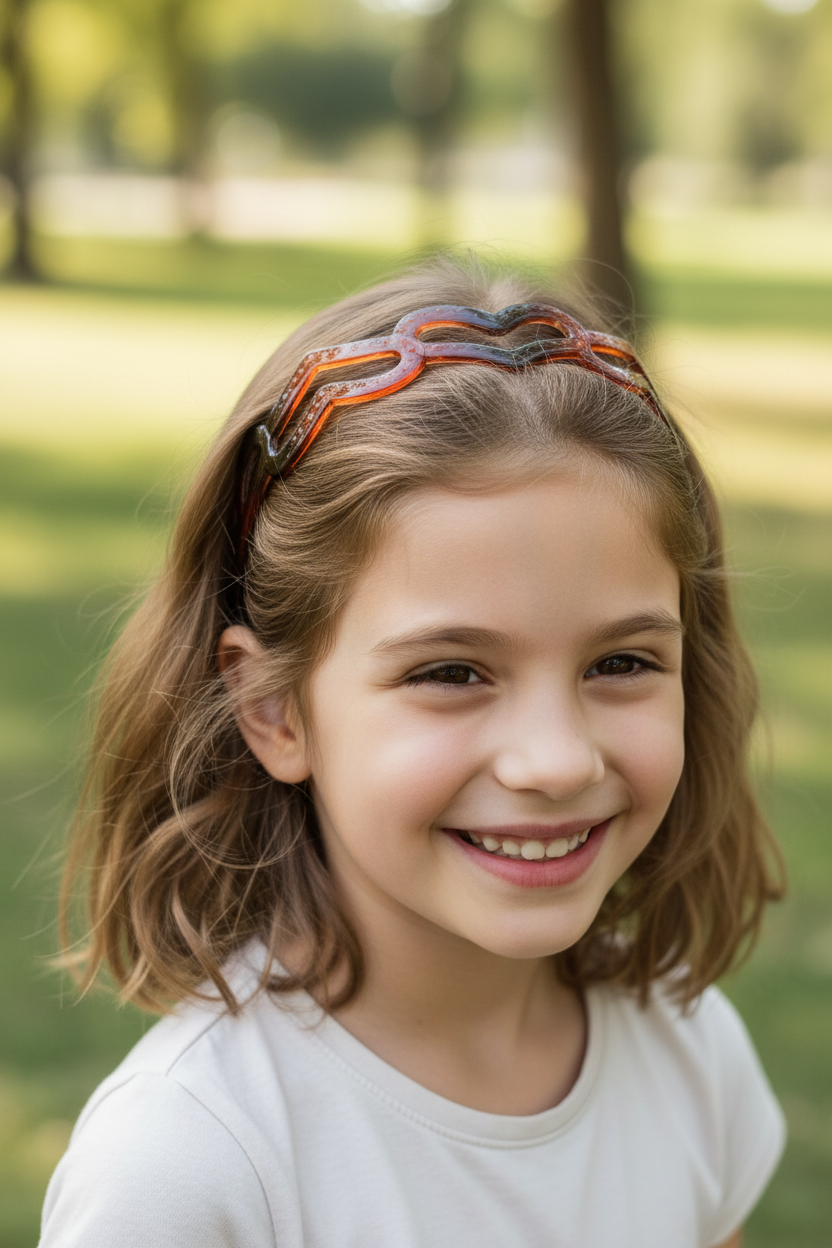 Fashion Fairy Ties Plastic Hair Band For Kids-Assorted-HB1022