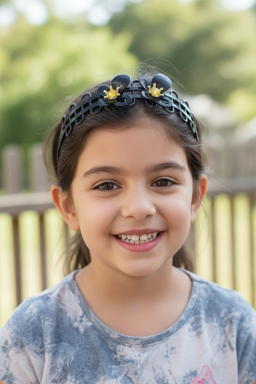 Fashion Fairy Ties Plastic Hair Band For Kids-Assorted-HB1006