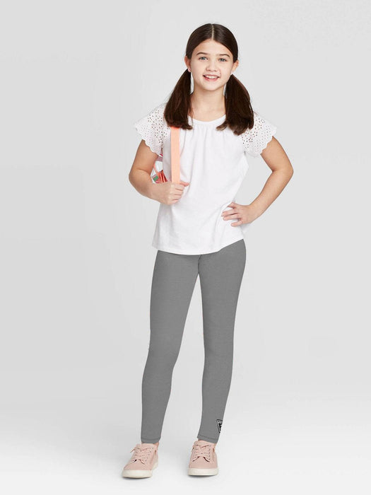 Stylish Legging For Girls-Dark Grey Melange-BE12343