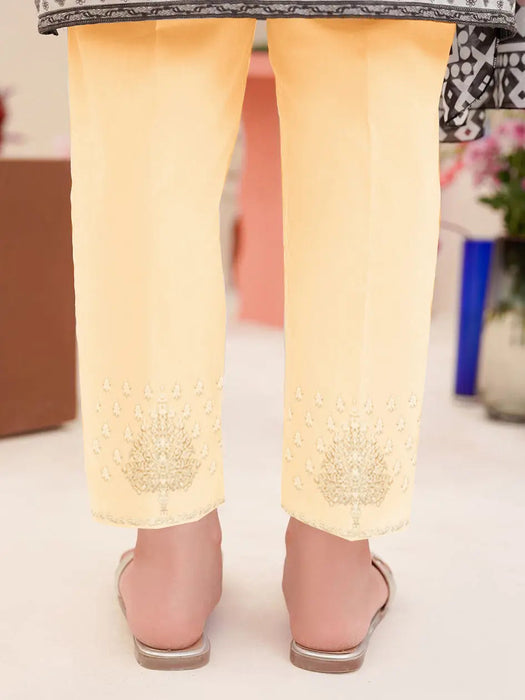 khaadi Embellished Straight Trouser For Women-Beige-BR874