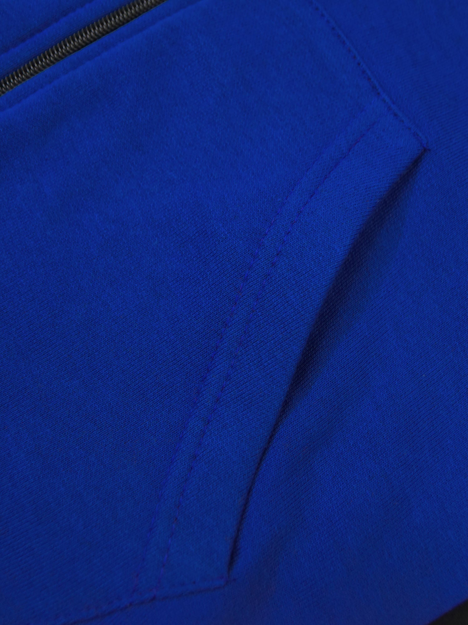 Next Full Zipper Fleece Hoodie For Kids-Blue with Black-SP987