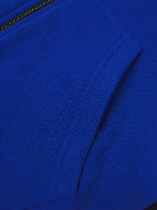 Next Full Zipper Fleece Hoodie For Kids-Blue with Black-SP987