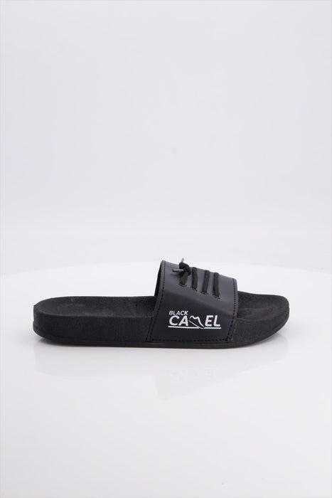 Black Camel Laces Style Black Slide