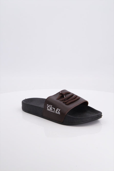 Black Camel Laces Style Brown Slide