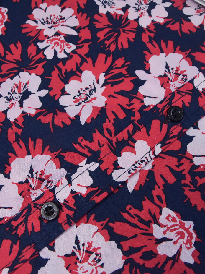 Oxen Nexoluce Premium Slim Fit Casual Shirt For Men-Allover Floral Print-BE15804