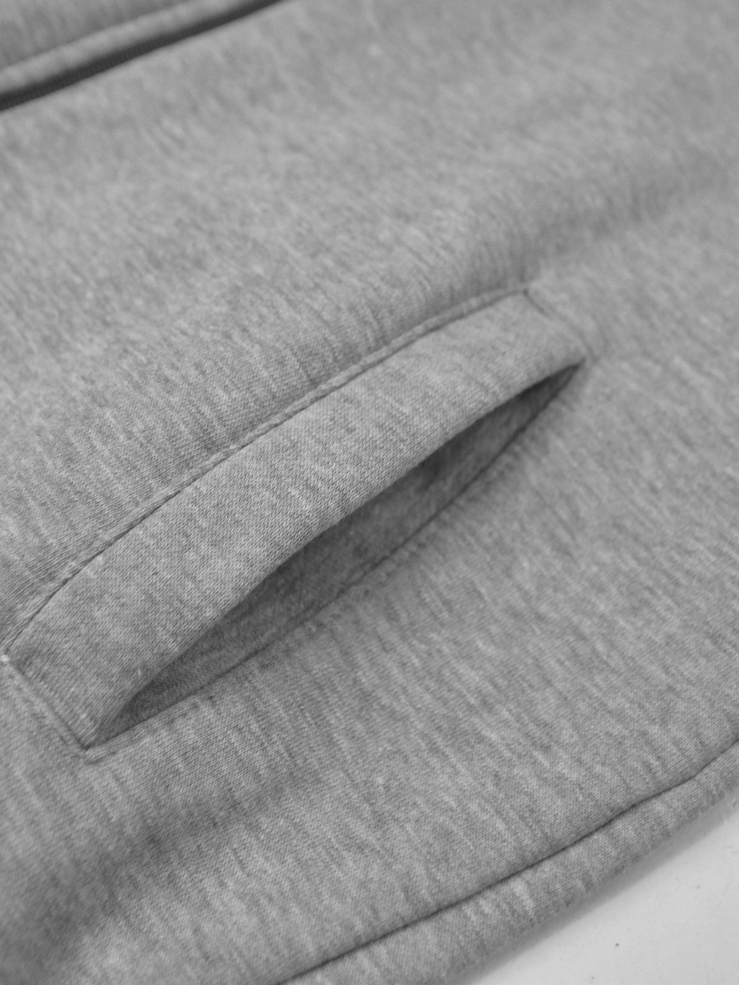 Next Fleece Zipper Mock Neck For Men-Grey Melange-BR1797