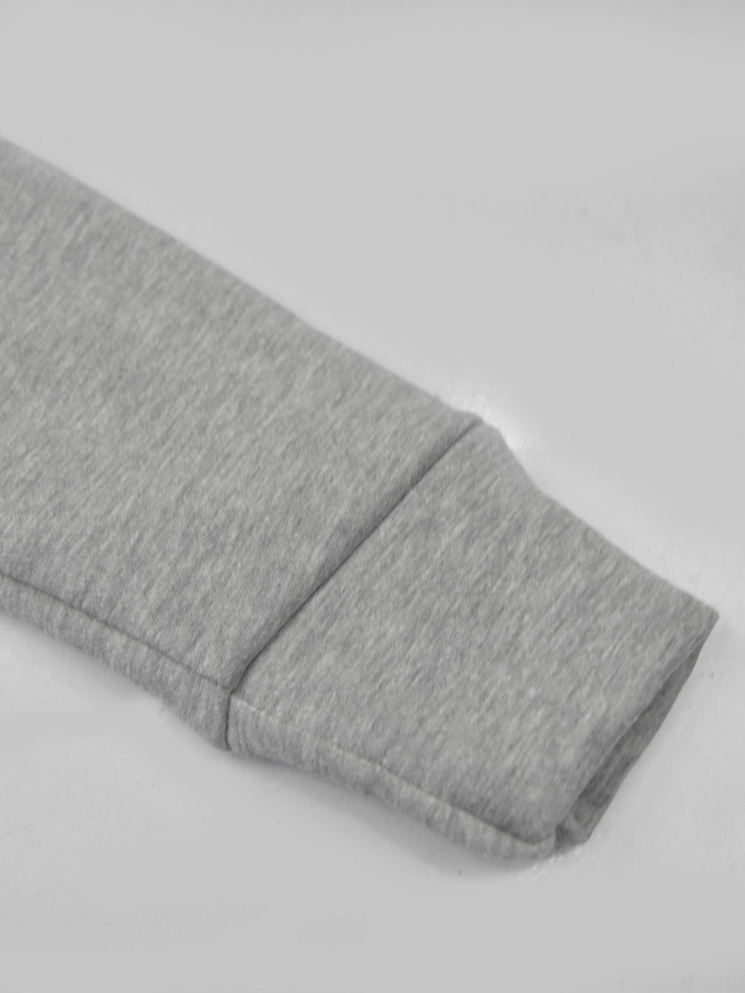 Next Fleece Zipper Mock Neck For Men-Grey Melange-BR1797