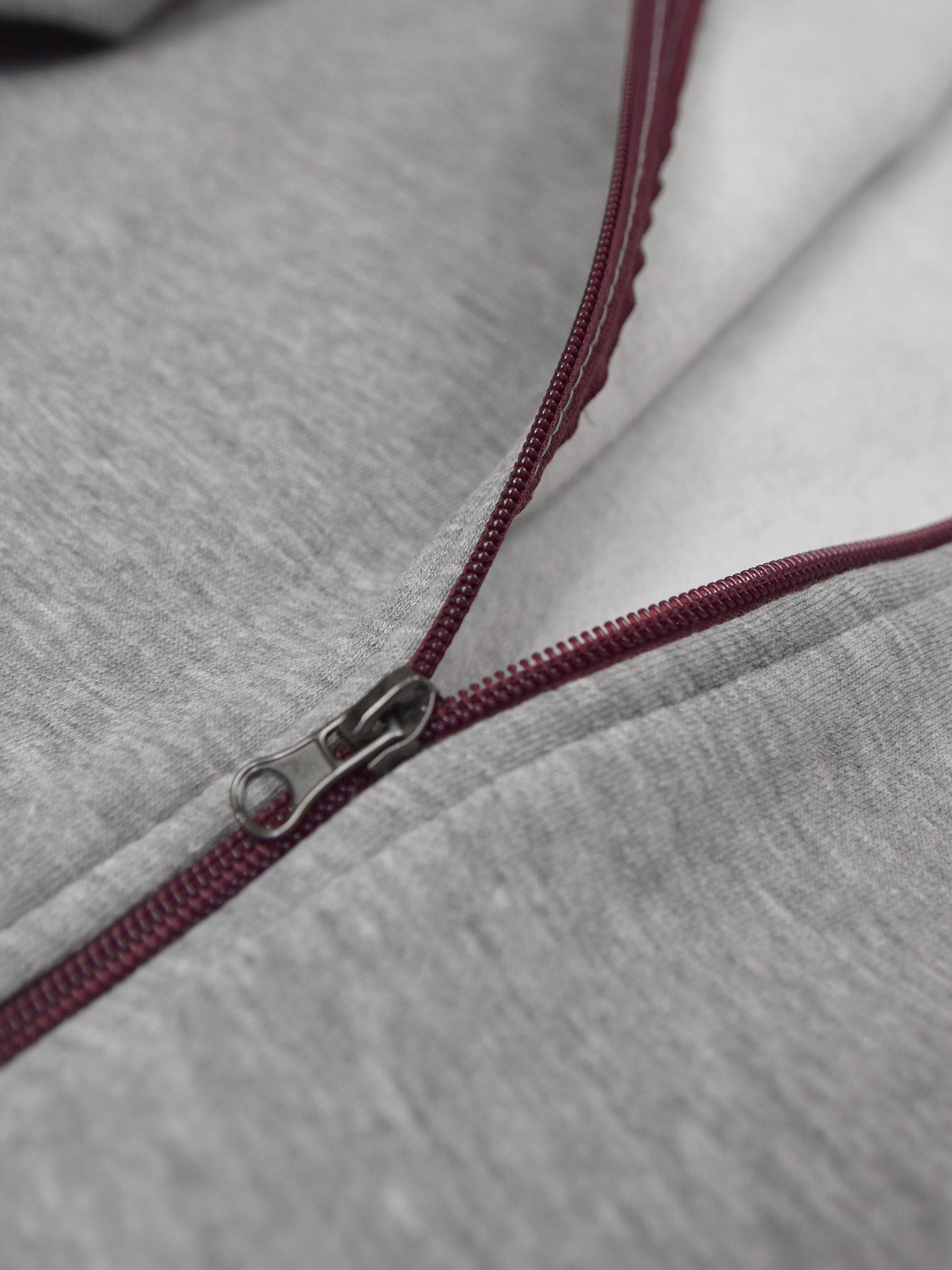 Next Fleece Zipper Mock Neck For Men-Grey Melange-BR1797