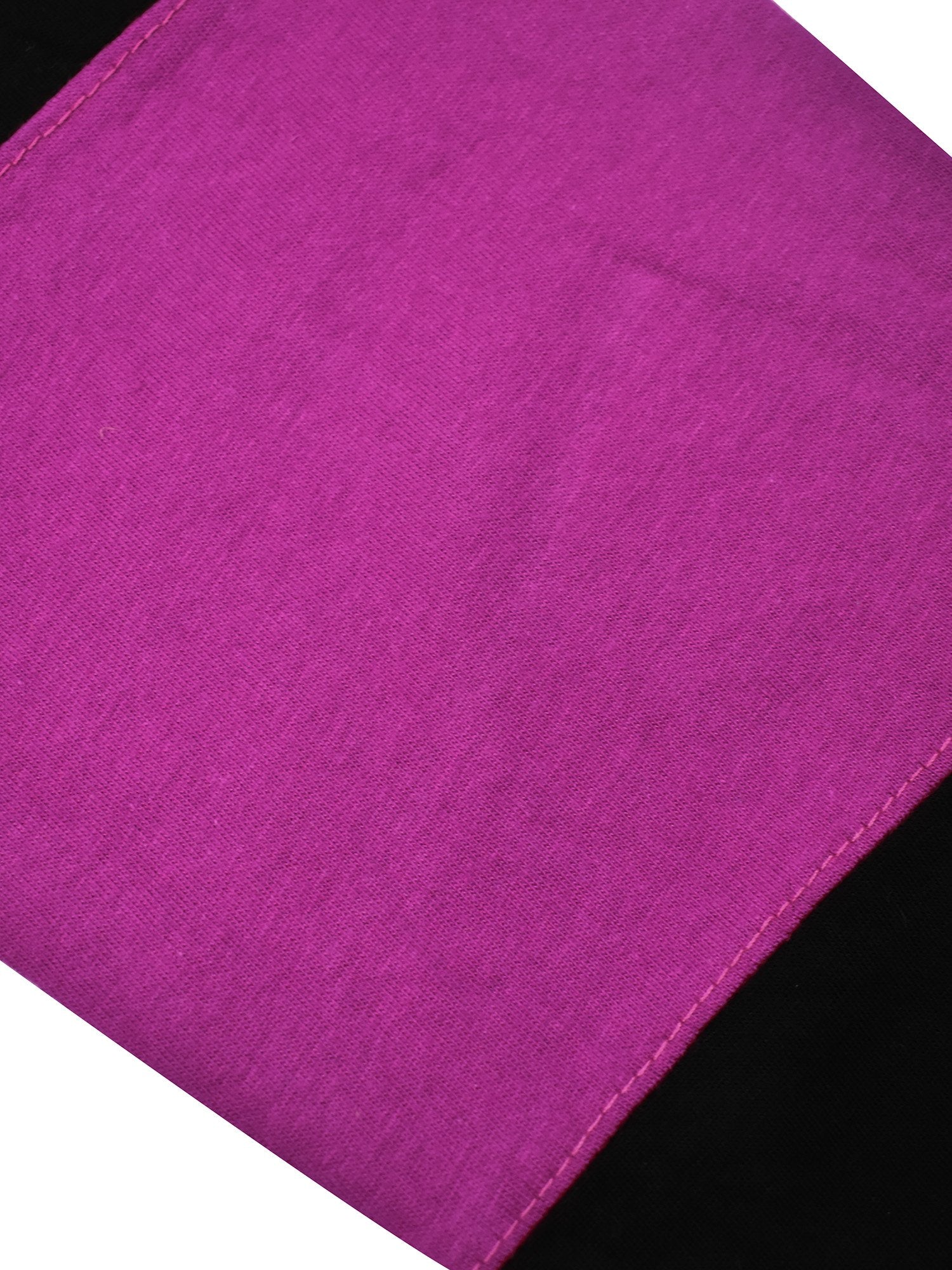 Louis Vicaci Long Sleeve Polo For Men-Black with Magenta-BR885