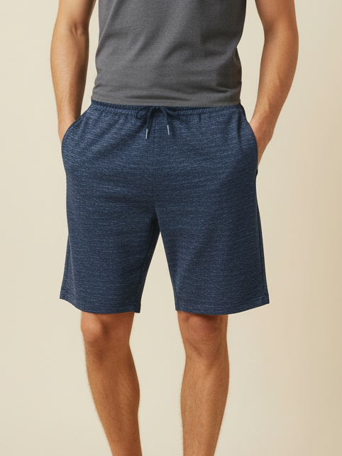 Summer Short For Men-Dark Navy Melange-SS01