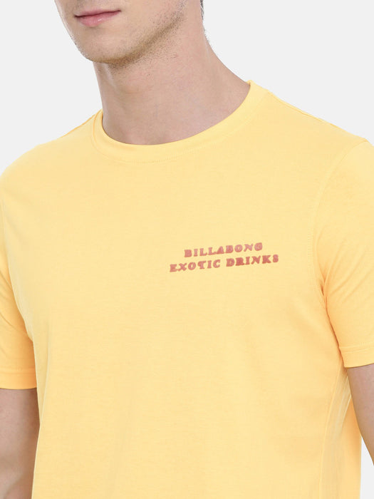 BB Single Jersey Crew Neck Tee Shirt For Men-Yellow-RT2006