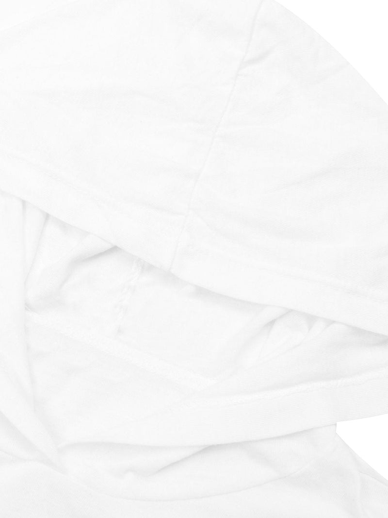 Popular Sports Long Sleeve Viscous Hooded Tee Shirt For Women-White-BR13714