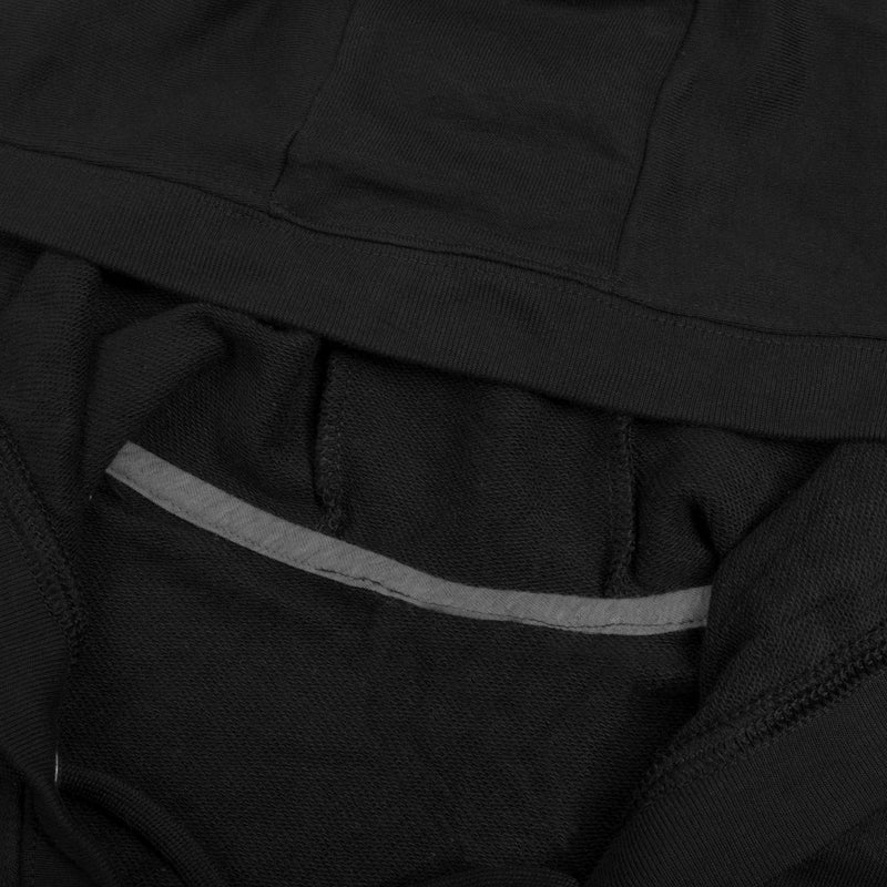 NK Terry Fleece Lace Up Hoodie For Ladies-Black-BR996