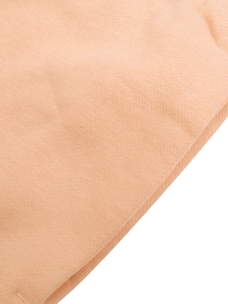NK Summer Terry Slim Fit Jogger Trouser For Men-Light Peach With Navy Embroidery-RT2143