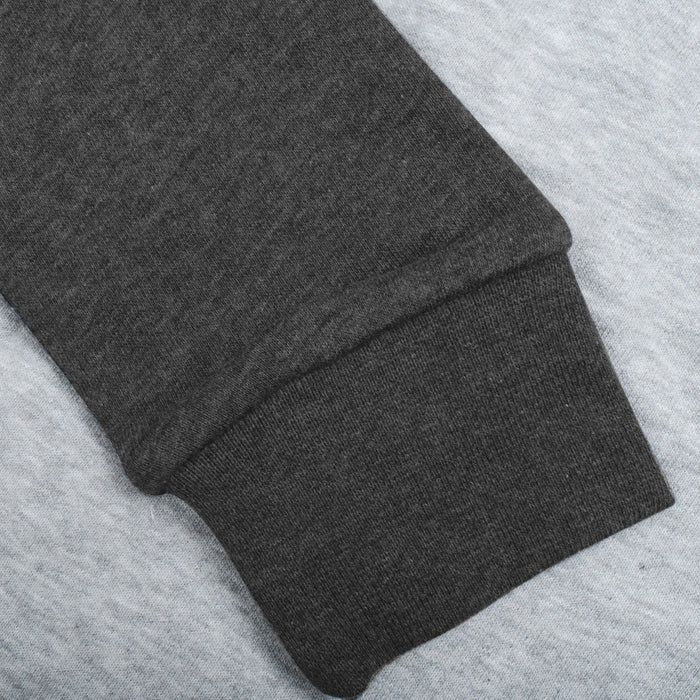 NYC Polo Terry Fleece Sweatshirt For Ladies-Grey with Charcoal Melange-BR12883
