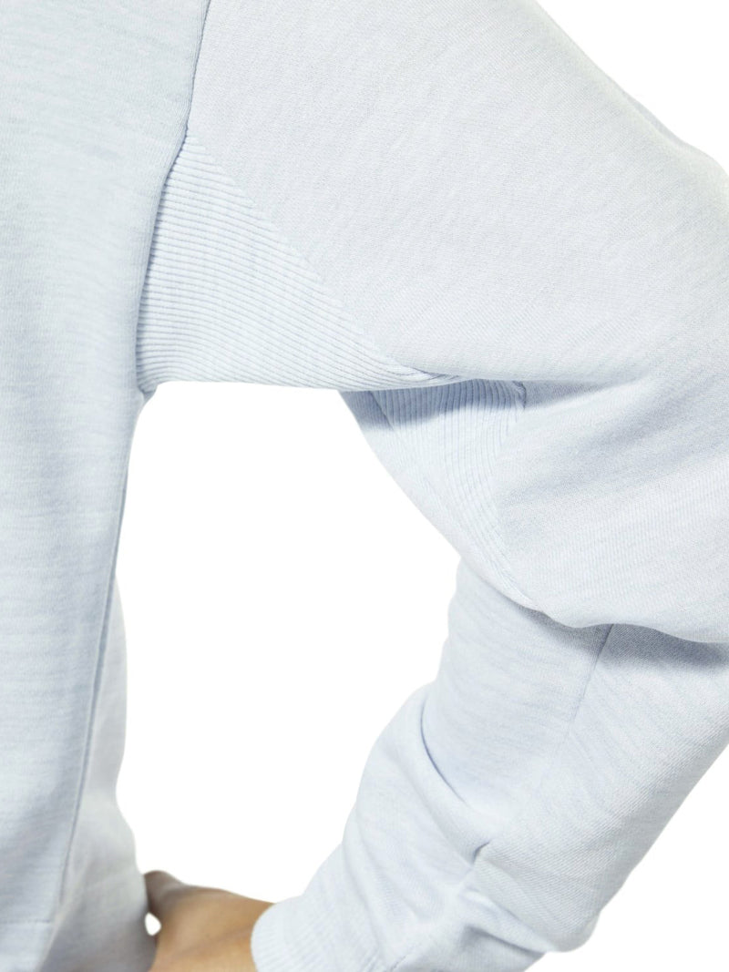 NYC Polo Training Essentials Marble Crew Sweatshirt For Ladies-Ice Mint Melange-BR978