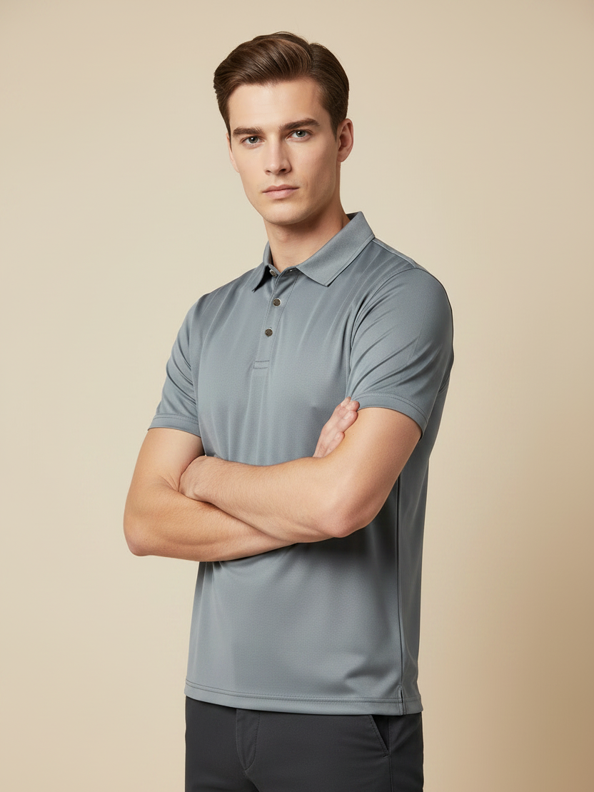 Rawgear Summer Dry Fit Polo Shirt For Men-Light Grey-BE8347