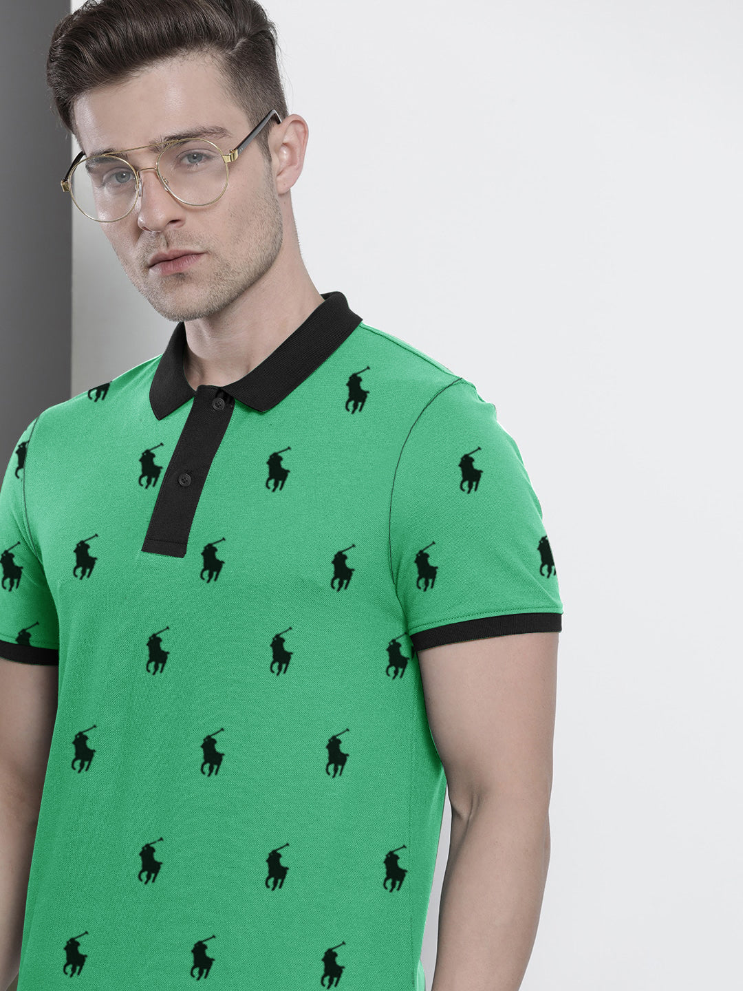 Summer Polo Shirt For Men-Green-AN3960