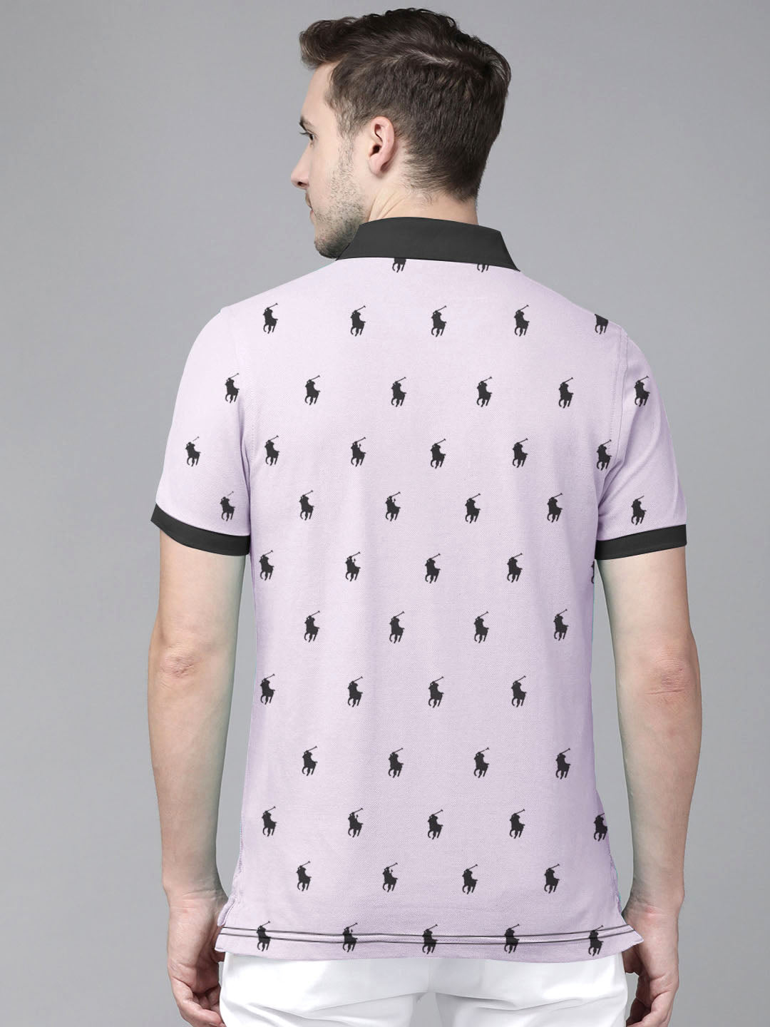 Summer Polo Shirt For Men-Light Purple-AN3967