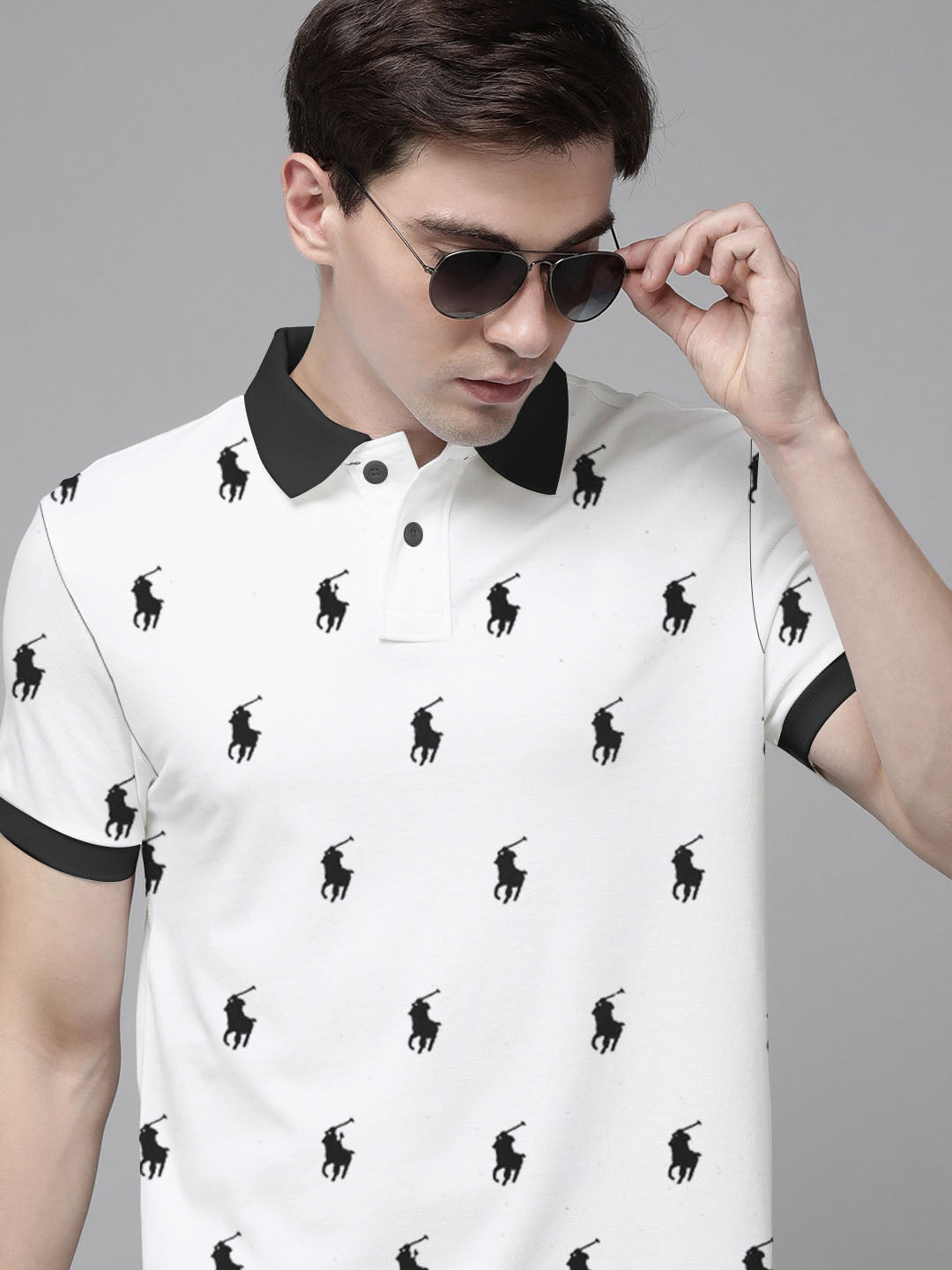 Summer Polo Shirt For Men-White-AN3962-1