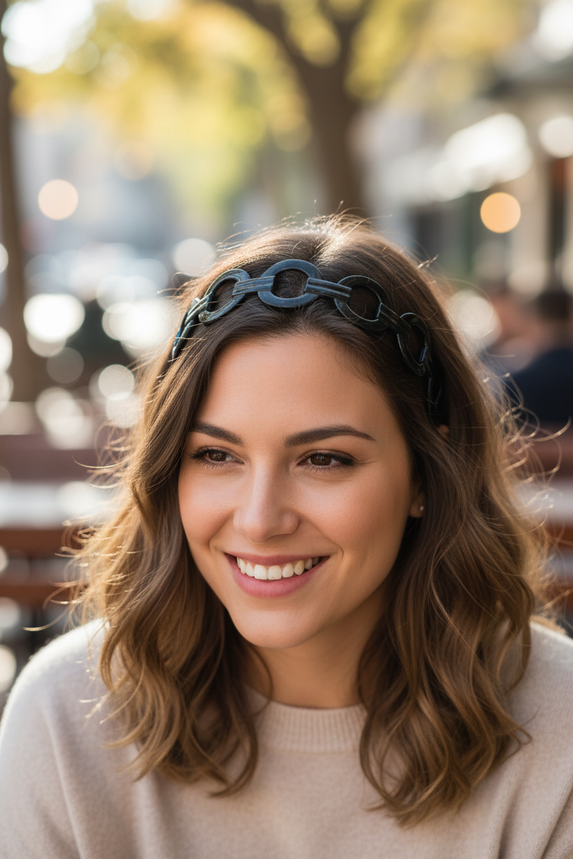 Fashion Fairy Ties Plastic Hair Band For Women-Assorted-HB1002