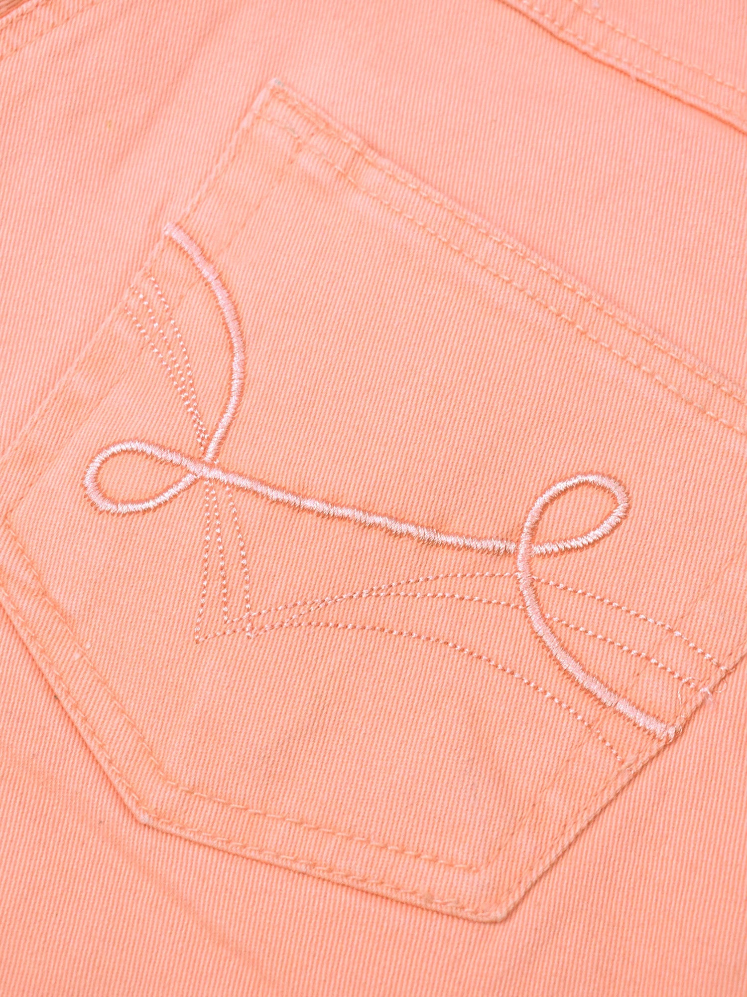 JL Studio Regular Fit Denim For Ladies-Coral Orange-RT2519