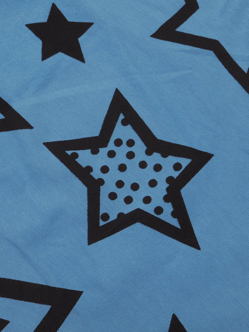Terry Fleece Sweatshirt For Kids-Blue with Stars Print-BR1438