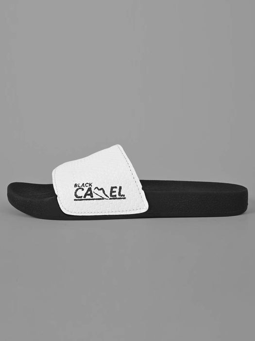 Black Camel Stylish Cobra Textured Design Soft Slides-US06/BR608