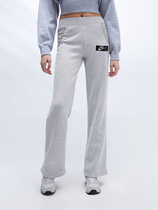 NK Fleece Flapper Trouser For Ladies-Grey Melange-RT1763